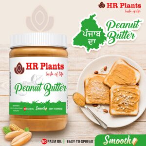 HR Plants Natural & Smooth Peanut Butter - Creamy Spread for Nutritious Delights, Perfect for Sandwiches and Snacks